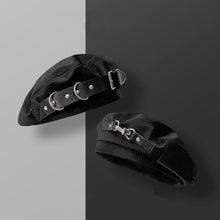 Load image into Gallery viewer, Metal Buckle Black Beret
