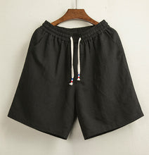 Load image into Gallery viewer, Cotton Linen Solid Casual Shorts
