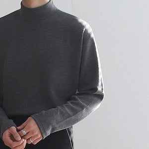 Winter High Neck Long Sleeve T-shirt