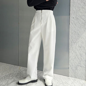 Loose Zip Casual Placket Trousers