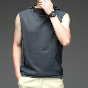 Summer Hooded Sleeveless Sports Tank Top