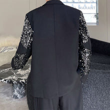 Load image into Gallery viewer, Irregular Silver Sequin Casual Suit
