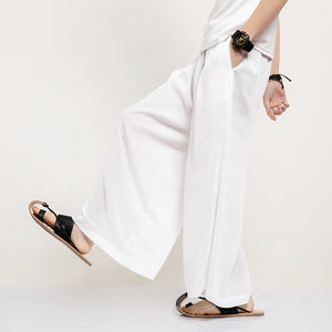 Dropped Wide-Leg Loose Ninth Pants