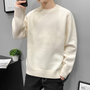 Round Neck Pullover Long Sleeved Sweater