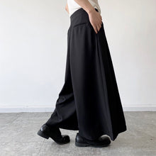 Load image into Gallery viewer, Black Pleated Wide Leg Culottes
