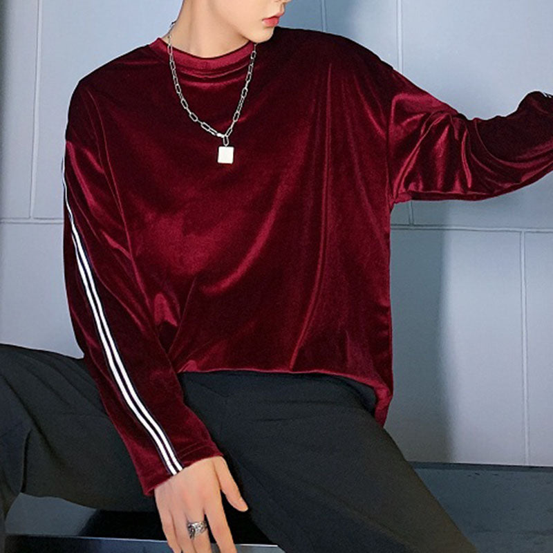 Velvet Drape Long-sleeved T-shirt