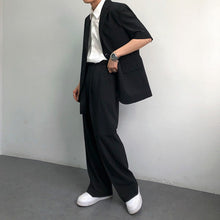 Load image into Gallery viewer, Men&#39;s Straight Belt Wide Leg Pants
