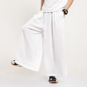 Dropped Wide-Leg Loose Ninth Pants