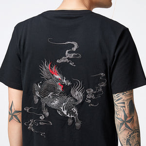 Kylin Embroidered Short Sleeve T-Shirt