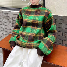 Load image into Gallery viewer, Green Plaid Pullover Sweatshirt
