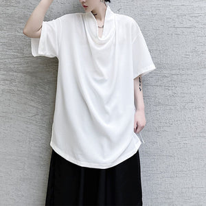 Summer Pile Collar Pullover T-shirt