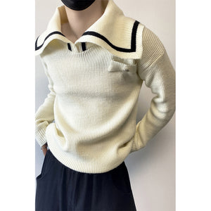 Large Lapel Thick Sweater