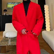 Load image into Gallery viewer, Red V-neck Blazer Wide-leg Trousers Two-piece Set
