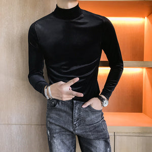 Half Turtleneck Solid Color Top