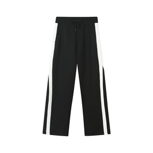 Fall Contrast Slit Casual Pants