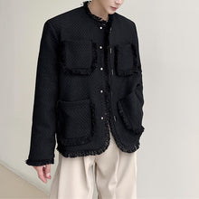 Load image into Gallery viewer, Vintage Tassel Single Breasted Collarless Jacket
