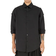 Load image into Gallery viewer, Simple Black Long Sleeve Loose Shirt
