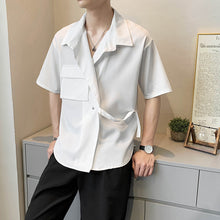 Load image into Gallery viewer, Thin Point Collar Big Pocket Shirt
