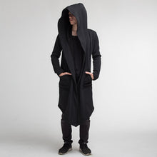 Load image into Gallery viewer, Long Cardigan Cloak Hooded Coat
