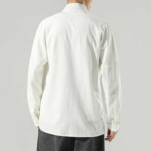 Linen V-Neck Slanted Front Top