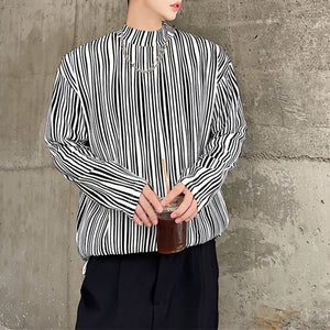 Striped Turtleneck T-Shirt