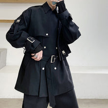 Load image into Gallery viewer, Short Trench Coat With Metal Buckles
