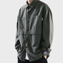 Load image into Gallery viewer, Loose Long Sleeve Cargo Shirt
