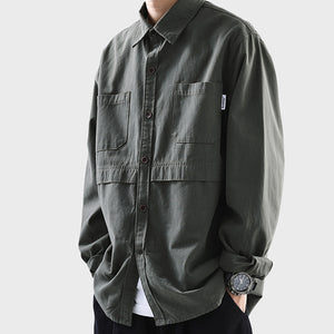 Loose Long Sleeve Cargo Shirt