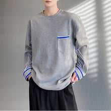 Load image into Gallery viewer, Striped Color Contrast Panel Sweatshirt
