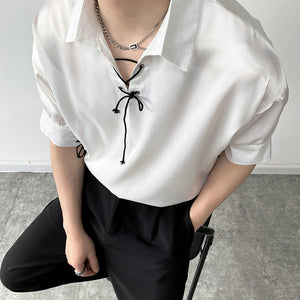 Drawstring Short-sleeved Shirt