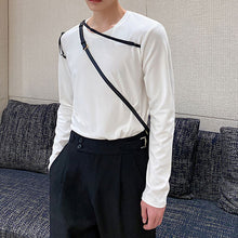 Load image into Gallery viewer, Irregular Strappy Long Sleeve T-shirt
