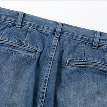 Load image into Gallery viewer, Japanese Vintage Washed Cotton Casual Jeans
