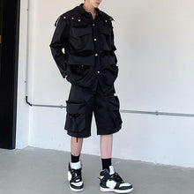 Load image into Gallery viewer, Multi-pocket Hooded Detachable Jackets And Shorts
