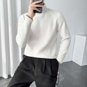 Turnable Turtleneck Slim Fit Knit Sweater