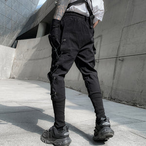 Techwear Lace-Up Cargo Pants