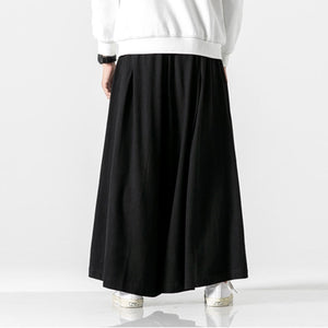 Cotton Linen Loose Wide-leg Pants