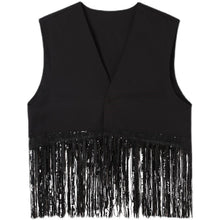 Load image into Gallery viewer, Tassel Sequin Stitching Hip Hop Performance Vest
