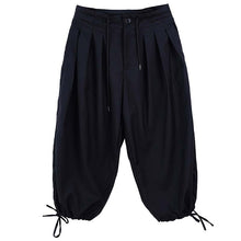 Load image into Gallery viewer, Elastic Waist Pleated Cropped Casual Pants
