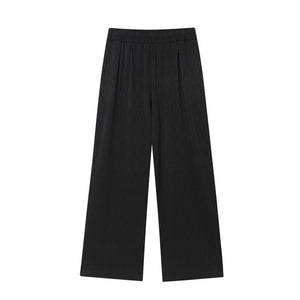 Thin Diamond Pattern Straight Leg Trousers