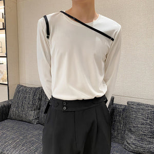 Irregular Strappy Long Sleeve T-shirt