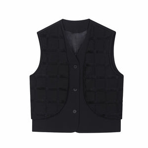 Stitching Double Layer Vest Jacket