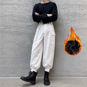 Drawstring Multi-pocket Trousers