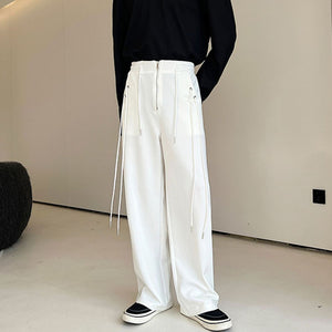 Metal Eyelets Hanging Rope Trousers