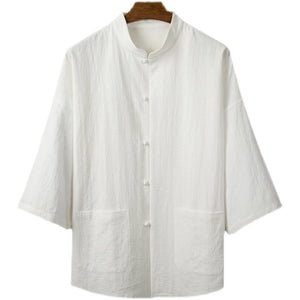 Han Three-quarter Sleeve Loose Tea Shirt