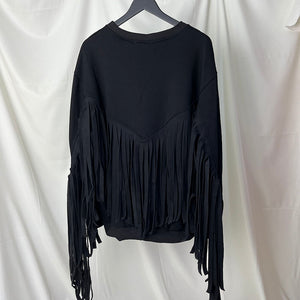 Fringed Long Sleeve Sweatshirt