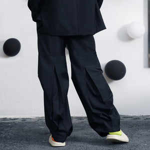 Multidirectional Fold Baggy Pants