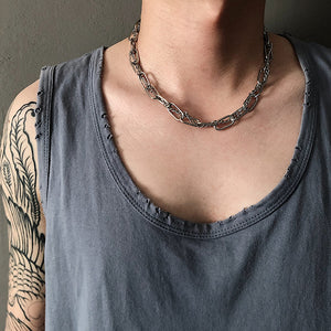 Stainless Steel Chain Wrap Necklace