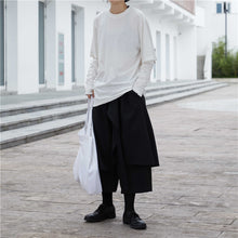 Load image into Gallery viewer, Asymmetric Layered Cropped Wide-Leg Pants
