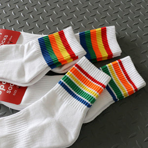 Rainbow Stripe Sports Socks