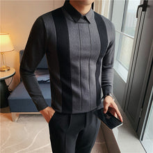 Load image into Gallery viewer, Fake Two Piece Shirt Collar Slim Sweater
